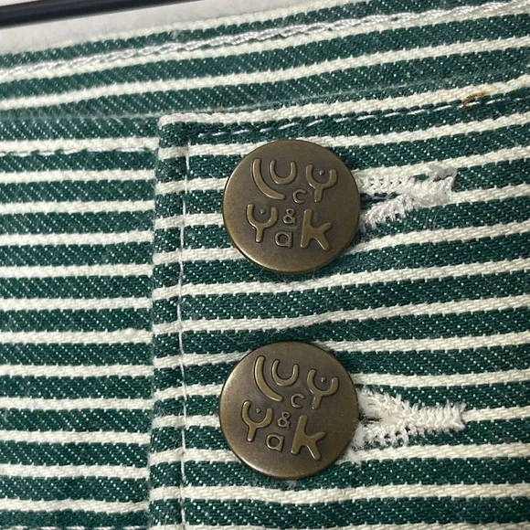 Lucy and Yak Addison Tapered Twill Organic Cotton Jeans Aspen Stripe 38R 18/20 - Picture 5 of 9